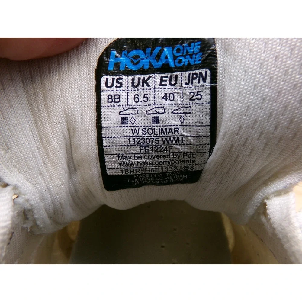 Hoka One One Solimar Running Shoes Womens White Size 8 B Sneakers 1123075